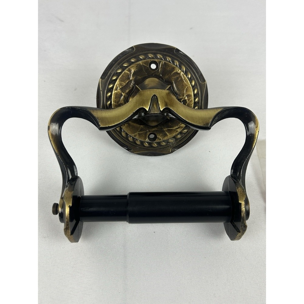 Vintage Amerock Carriage House Toilet Paper Holder English Brass w/ Screws New